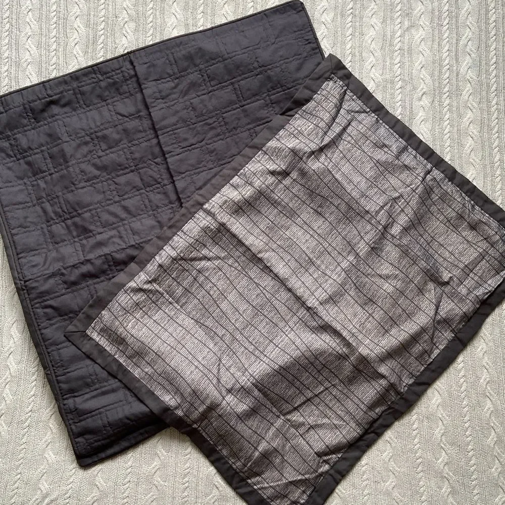 NEW Studio JCPenney home 3 Black and Gray shams